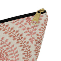 Mumbai Lace Accessory Pouch w T-bottom in Pink